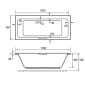 Image of Eastbrook Beaufort Portland Double Ended Bath With Single Grip