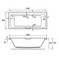 Image of Eastbrook Beaufort Portland Double Ended Bath With Single Grip