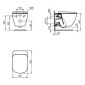 Image of Ideal Standard Tesi Wall Hung Toilet with Aquablade Technology