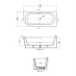 Image of Ideal Standard Adapto Asymmetric Freestanding Bath