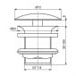 Image of Ideal Standard Luxury Free Flow Unslotted Basin Waste