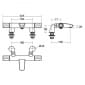 Image of Ideal Standard Ceratherm T100 Exposed Thermostatic Bath Shower Mixer