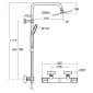 Image of Ideal Standard Ceratherm T100 Square Dual Exposed Thermostatic Shower Mixer Pack
