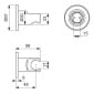 Image of Ideal Standard Idealrain Round Wall Bracket