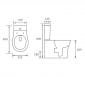Image of BTL Ouse Close Coupled Back to Wall Rimless Toilet