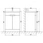Image of Tailored Bathrooms Venice Floor Standing Vanity Unity and Basin