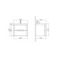 Image of Tailored Bathrooms Venice Wall Hung Vanity Unity and Basin