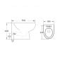 Image of Casa Bano Riva Rimless Back to Wall Toilet