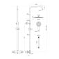 Image of Casa Bano Vizion Curved Cool Touch Rigid Riser Shower