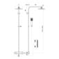 Image of Casa Bano Lunar Square Rigid Riser Shower