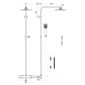 Image of Casa Bano Cubic Square Rigid Riser Shower