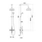 Image of Casa Bano Traditional Rigid Riser Shower with Fixed Head & Handset