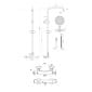 Image of Casa Bano Aruba Tidy Rigid Riser Shower Kit