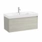 Image of Roca Ona: Unik Wall Hung Vanity Unit with 1 Drawer & Basin (1000mm)