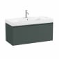 Image of Roca Ona: Unik Wall Hung Vanity Unit with 1 Drawer & Basin (1000mm)