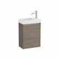 Image of Roca Ona: Unik Wall Hung Bathroom Vanity Unit with 1 Door & Basin (450mm)