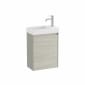 Image of Roca Ona: Unik Wall Hung Bathroom Vanity Unit with 1 Door & Basin (450mm)