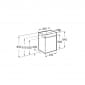 Image of Roca Ona: Unik Wall Hung Bathroom Vanity Unit with 1 Door & Basin (450mm)