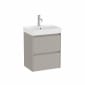 Image of Roca Ona: Unik Compact Bathroom Vanity Unit with 2 Drawers And Basin (500mm)