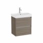 Image of Roca Ona: Unik Compact Bathroom Vanity Unit with 2 Drawers & Basin (550mm)