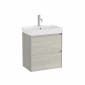 Image of Roca Ona: Unik Compact Bathroom Vanity Unit with 2 Drawers & Basin (550mm)