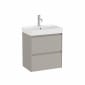 Image of Roca Ona: Unik Compact Bathroom Vanity Unit with 2 Drawers & Basin (550mm)