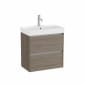 Image of Roca Ona: Unik Wall Mounted Vanity Unit with 2 Drawers & Basin (600mm)