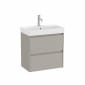 Image of Roca Ona: Unik Wall Mounted Vanity Unit with 2 Drawers & Basin (600mm)