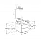 Image of Roca Ona: Unik Wall Mounted Vanity Unit with 2 Drawers & Basin (550mm)