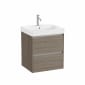 Image of Roca Ona: Unik Wall Mounted Vanity Unit with 2 Drawers & Basin (550mm)