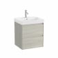 Image of Roca Ona: Unik Wall Mounted Vanity Unit with 2 Drawers & Basin (550mm)