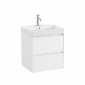 Image of Roca Ona: Unik Wall Mounted Vanity Unit with 2 Drawers & Basin (550mm)