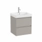 Image of Roca Ona: Unik Wall Mounted Vanity Unit with 2 Drawers & Basin (550mm)