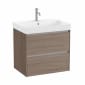 Image of Roca Ona: Unik Wall-Hung Bathroom Vanity Unit with 2 Drawers and Basin (650mm)