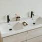 Image of Roca Ona: Unik Wall-Hung Bathroom Vanity Unit with 4 Drawers and 2 Basins (1200mm)