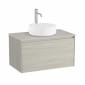 Image of Roca Ona: Unik Wall-Hung Bathroom Vanity Unit for Counter Top Basin with 1 Drawer (800mm)