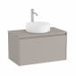 Image of Roca Ona: Unik Wall-Hung Bathroom Vanity Unit for Counter Top Basin with 1 Drawer (800mm)