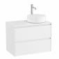 Image of Roca Ona: Unik Wall-Hung Bathroom Vanity Unit for Counter Top Basin with 2 Drawers RH (800mm)