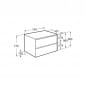 Image of Roca Ona: Unik Wall-Hung Bathroom Vanity Unit for Counter Top Basin with 2 Drawers RH (800mm)