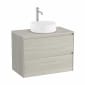 Image of Roca Ona: Unik Wall-Hung Bathroom Vanity Unit for Counter-Top Centered Basin with 2 Drawers (800mm)