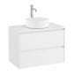 Image of Roca Ona: Unik Wall-Hung Bathroom Vanity Unit for Counter-Top Centered Basin with 2 Drawers (800mm)