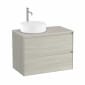 Image of Roca Ona: Unik Wall-Hung Bathroom Vanity Unit for Counter Top Basin with 2 Drawers LH (800mm)