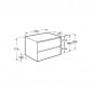 Image of Roca Ona: Unik Wall-Hung Bathroom Vanity Unit for Counter Top Basin with 2 Drawers LH (800mm)