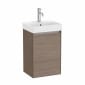 Image of Roca Ona: Unik Wall-Hung Compact Bathroom Vanity Unit with 1 Door and Basin (400mm)