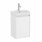 Image of Roca Ona: Unik Wall-Hung Compact Bathroom Vanity Unit with 1 Door and Basin (400mm)