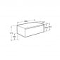 Image of Roca Ona: Compact Wall-Hung Vanity Unit For Countertop Basin, 1 Drawer (994mm)