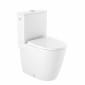 Image of Roca Ona: Compact Rimless Close Coupled Toilet With Dual Outlet