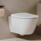 Image of Roca Ona: Wall-Hung Rimless Toilet Pan