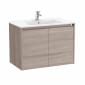 Image of Roca Tenet: Unik Wall-hung Vanity Unit with Two Doors and Basin (800mm)