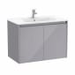 Image of Roca Tenet: Unik Wall-hung Vanity Unit with Two Doors and Basin (800mm)